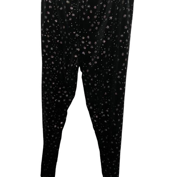 Victoria’s Secret black bottoms, velvet snowflakes XL shimmer sparkly moons - Picture 4 of 5